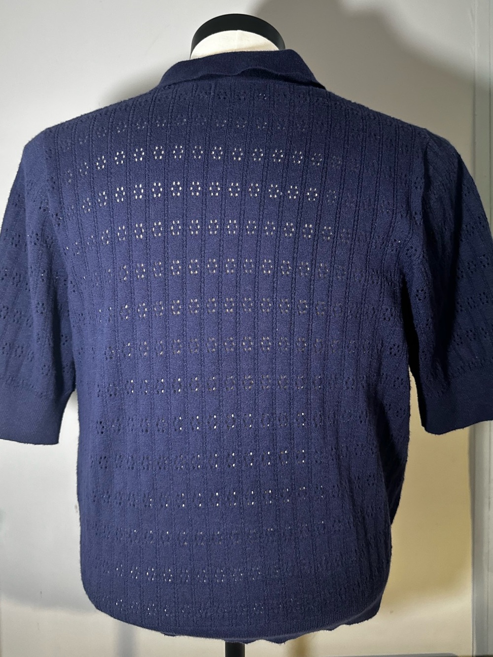 Old Navy Cotton Knit Short Sleeve Crop Polo - Picture 2 of 6